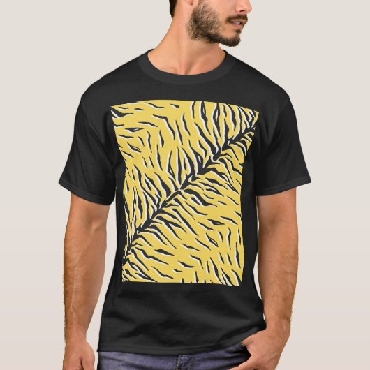 Zwart-gele tijgerstrepen:  dessin. t-shirt (Voorkant)