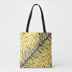 Zwart-gele tijgerstrepen: dessin. tote bag