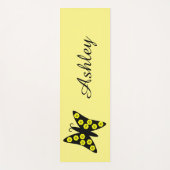 Zwart-gele vlinder Design Yoga Mat (Voorkant)