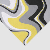 Zwart-gele vloeistof Abstract Tissuepapier (Detail)