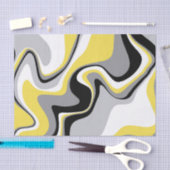 Zwart-gele vloeistof Abstract Tissuepapier (Craft)