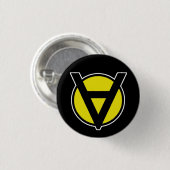 Zwart-gele vrijwilliger Pin - Voluntaryisme Ronde Button 3,2 Cm (Voorkant /achterkant)