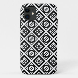 Zwart, gelijkwaardig gebarentaal Geometrisch patro iPhone 11 Hoesje