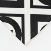 Zwart, gelijkwaardig gebarentaal Geometrisch patro Fleece Deken (Hoek)