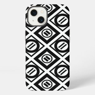 Zwart, gelijkwaardig gebarentaal Geometrisch patro iPhone 13 Hoesje