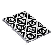 Zwart, gelijkwaardig gebarentaal Geometrisch patro Notitieboek (Rechterzijde)