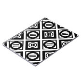 Zwart, gelijkwaardig gebarentaal Geometrisch patro Notitieboek (Linkerzijde)