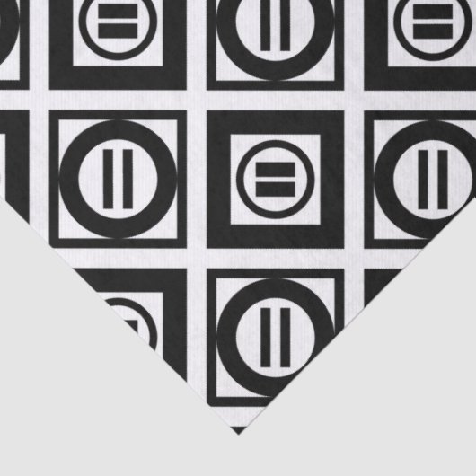 Zwart, gelijkwaardig gebarentaal Geometrisch patro Tissuepapier (Detail)