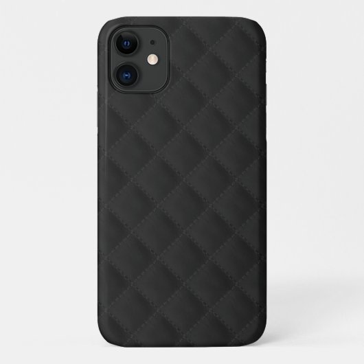 Zwart gelooid leder Case-Mate iPhone case (Achterkant)