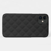 Zwart gelooid leder Case-Mate iPhone case (Achterkant (horizontaal))