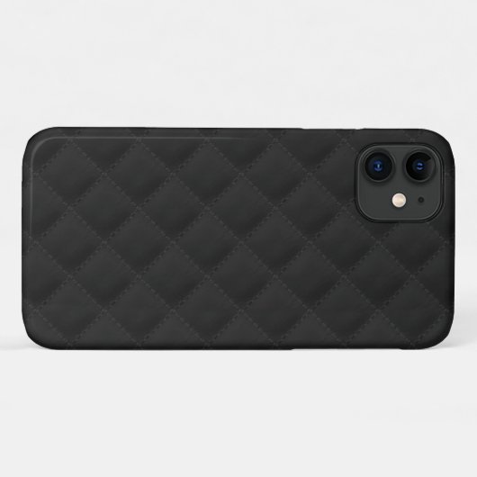 Zwart gelooid leder Case-Mate iPhone case (Achterkant (horizontaal))
