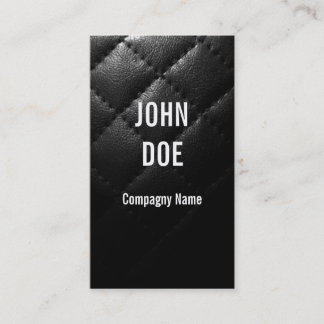Zwart gelooid leder visitekaartje
