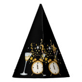 Zwart Gelukkig Nieuwjaar 2021 Feesthoedjes (Achterkant)