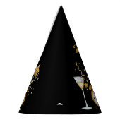 Zwart Gelukkig Nieuwjaar 2021 Feesthoedjes (Links)