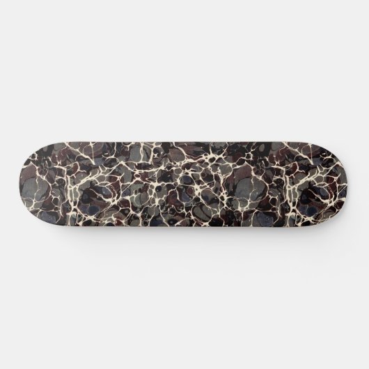 Zwart gemarmerd papieren  skateboard (Horizontaal)