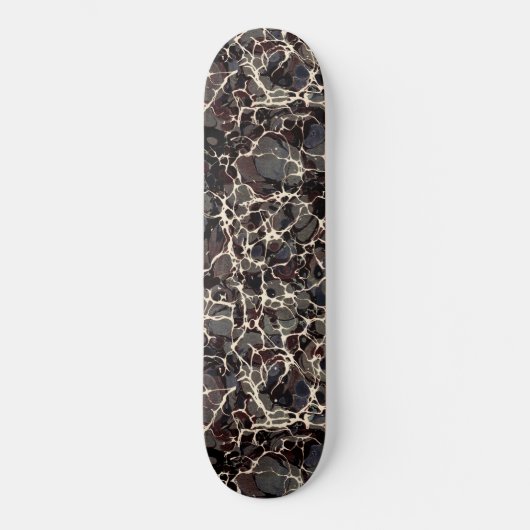 Zwart gemarmerd papieren  skateboard (Voorkant)
