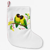 Zwart gemaskerde vedervogels kleine kerstsok (Voorkant)