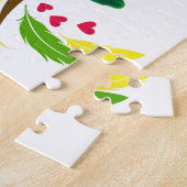 Zwart gemaskerde vedervogels legpuzzel (Zijkant)