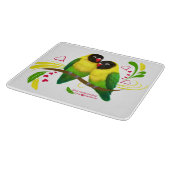 Zwart gemaskerde vedervogels snijplank (Hoek)