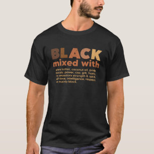 Zwart gemengd met Afrikanen Zwarte geschiedenis Ma T-shirt