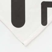 Zwart geometrisch concentrisch diamantvormpatroon fleece deken (Hoek)