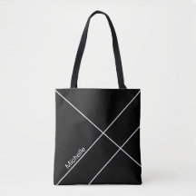 Zwart Geometrisch met Monogram