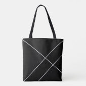 Zwart Geometrisch met Monogram Tote Bag (Achterkant)