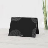 Zwart Geometrisch Nieuwe Ouders Moeder Vader Bruil Kaart (Achterkant)