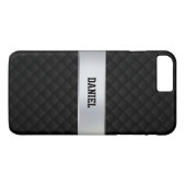 Zwart geometrisch ontwerp Case-Mate iPhone case (Achterkant (Horizontaal))