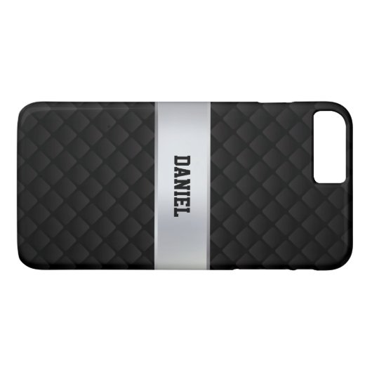 Zwart geometrisch ontwerp Case-Mate iPhone case (Achterkant (Horizontaal))