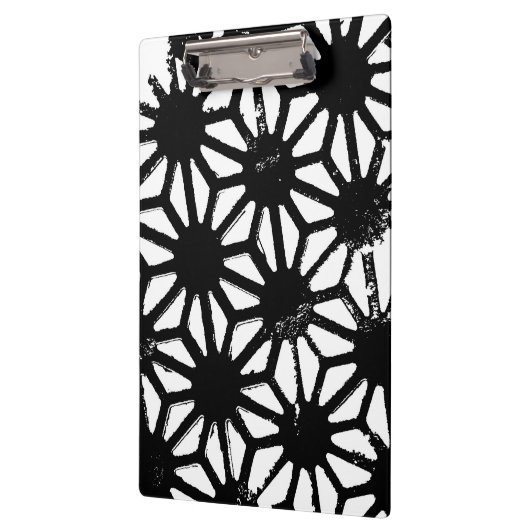 Zwart geometrisch patroon klembord (Links)