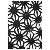 Zwart geometrisch patroon klembord (Achterkant)