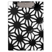 Zwart geometrisch patroon klembord (Voorkant)