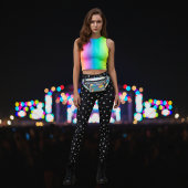 Zwart geometrisch patroon leggings