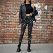 Zwart geometrisch patroon leggings
