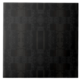 Zwart geometrisch patroon – modern minimalistisch  tegeltje