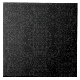 Zwart geometrisch patroon – modern minimalistisch  tegeltje