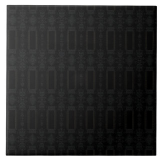 Zwart geometrisch patroon – modern minimalistisch  tegeltje