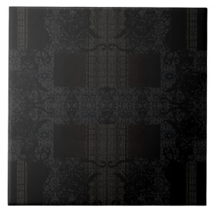 Zwart geometrisch patroon – modern minimalistisch tegeltje