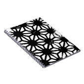 Zwart geometrisch patroon notitieboek (Rechterzijde)