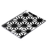 Zwart geometrisch patroon notitieboek (Linkerzijde)
