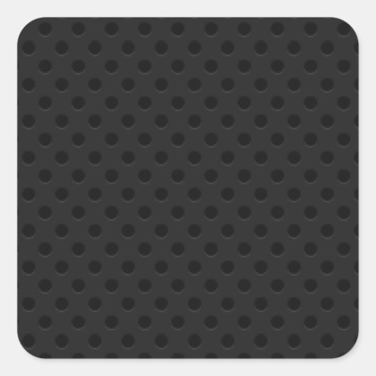 Zwart geperforeerde pinhole vezel vierkante sticker (Voorkant)