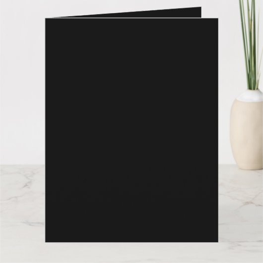 Zwart gepersonaliseerd afstuderen kaart (Voorkant)