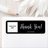 Zwart Gepersonaliseerd Bedankt Label (Insitu)