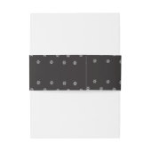 Zwart Gepersonaliseerd Bruiloft Uitnodiging Belly Uitnodigingen Wikkel (Achterkant Voorbeeld)