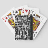 Zwart gepersonaliseerd deck van pokerkaarten (Achterkant)