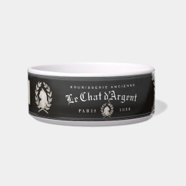 Zwart Gepersonaliseerd Keramiek van Le Chat d'Arge Voerbakje