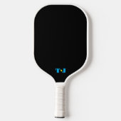Zwart gepersonaliseerd monogram pickleball paddle (Achterkant)