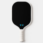 Zwart gepersonaliseerd monogram pickleball paddle (Voorkant)