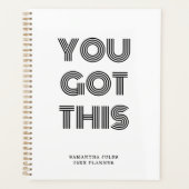 Zwart-gepersonaliseerd U HEBT DEZE Motivatie Pl Planner (Voorkant)